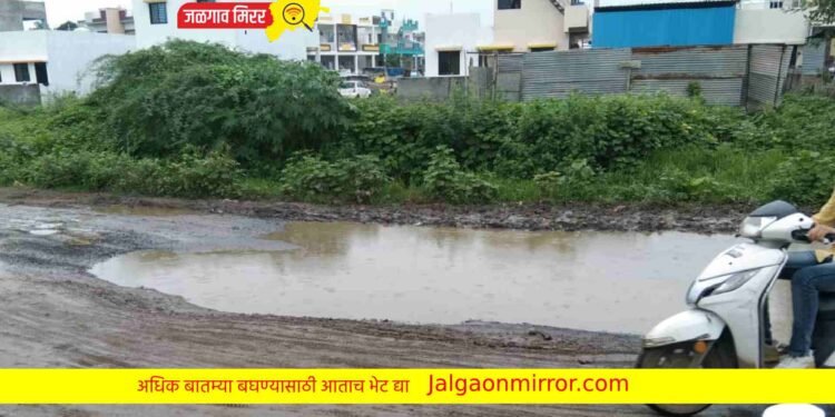 जळगावातील रस्त्यावर सुरु झाला जलतरण तलाव ?