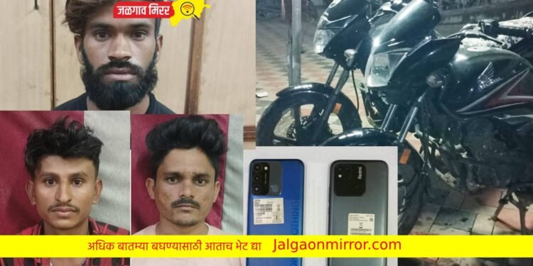 एलसीबीची मोठी कारवाई : दोन दुचाकी २ मोबाईलसह तीन चोरटे ताब्यात !