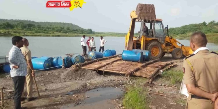 तहसीलदार व पोलिसांची मोठी कारवाई :  वाळूमाफियांना बसणार लगाम !