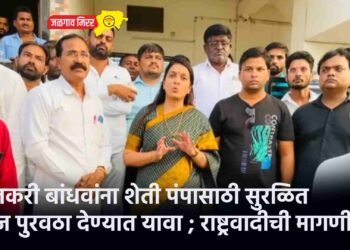 शेतकरी बांधवांना शेती पंपासाठी सुरळित विज पुरवठा देण्यात यावा ; राष्ट्रवादीची मागणी !