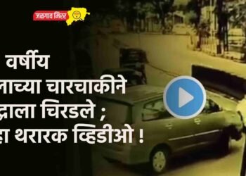 १४ वर्षीय मुलाच्या चारचाकीने वृद्धाला चिरडले ; पहा थरारक व्हिडीओ !