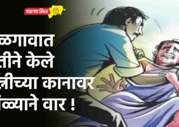 जळगावात पतीने केले पत्नीच्या कानावर विळ्याने वार !