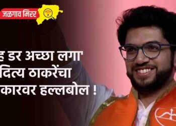 ‘यह डर अच्छा लगा’ ; आदित्य ठाकरेंचा सरकारवर हल्लबोल !
