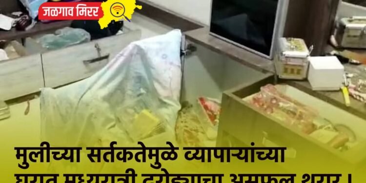 मुलीच्या सर्तकतेमुळे व्यापाऱ्यांच्या घरात मध्यरात्री दरोड्याचा असफल थरार !