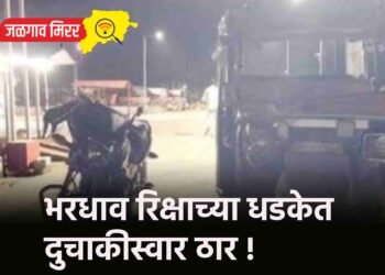 भरधाव रिक्षाच्या धडकेत दुचाकीस्वार ठार !