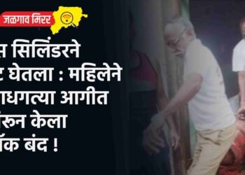 गॅस सिलिंडरने पेट घेतला : महिलेने धगधगत्या आगीत शिरून केला कॉक बंद !