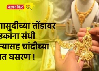 सणासुदीच्या तोंडावर ग्राहकांना संधी : सोन्यासह चांदीच्या दरात घसरण !