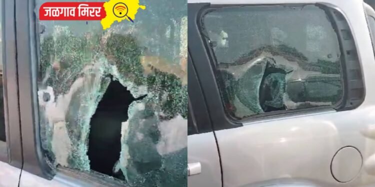 ठाकरे गटाच्या माजी मंत्र्यांची चारचाकी फोडली !