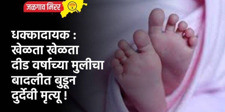 धक्कादायक : खेळता खेळता दीड वर्षाच्या मुलीचा बादलीत बुडून दुर्देवी मृत्यू !