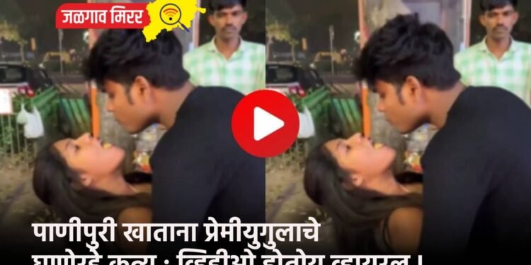 पाणीपुरी खाताना प्रेमीयुगुलाचे घाणेरडे कृत्य : व्हिडीओ होतोय व्हायरल !