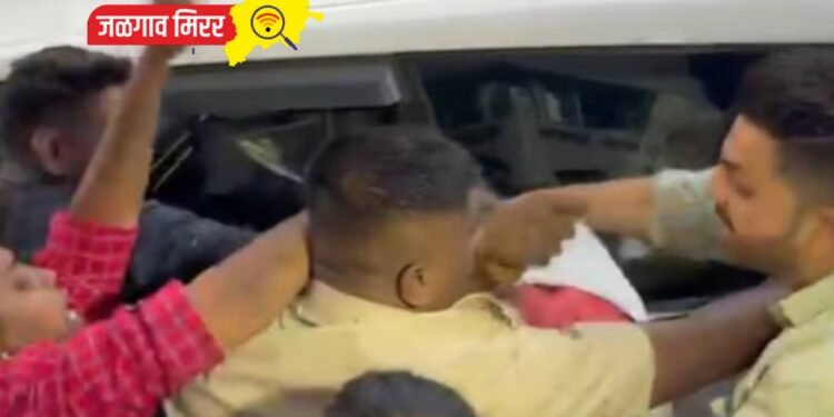 शरद पवारांच्या कार्यकर्त्यांनी फासले नामदेव जाधवांच्या तोंडावर काळे !