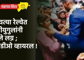 धावत्या रेल्वेत प्रेमीयुगुलांनी केले लग्न ; व्हिडीओ व्हायरल !