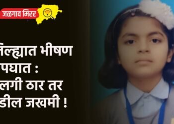 जिल्ह्यात भीषण अपघात : मुलगी ठार तर वडील जखमी !