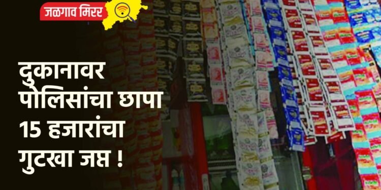 दुकानावर पोलिसांचा छापा : १५ हजारांचा गुटखा जप्त !