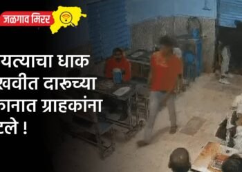 कोयत्याचा धाक दाखवीत दारूच्या दुकानात ग्राहकांना लुटले !