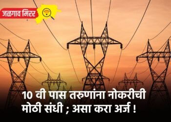 १० वी पास तरुणांना नोकरीची मोठी संधी ; असा करा अर्ज !