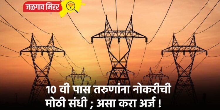 १० वी पास तरुणांना नोकरीची मोठी संधी ; असा करा अर्ज !