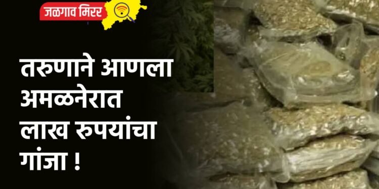 तरुणाने आणला अमळनेरात लाख रुपयांचा गांजा !