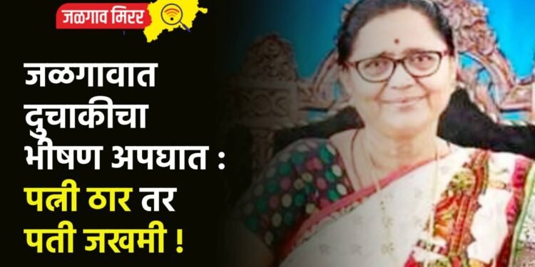 जळगावात दुचाकीचा भीषण अपघात : पत्नी ठार तर पती जखमी !