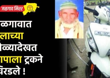जळगावात मुलाच्या डोळ्यादेखत बापाला ट्रकने चिरडले !
