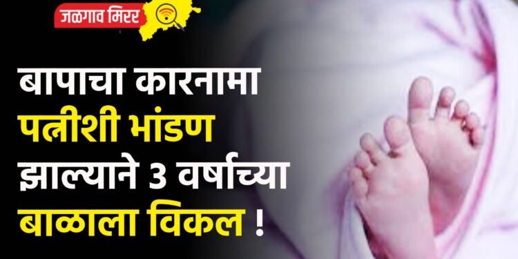 बापाचा कारनामा : पत्नीशी भांडण झाल्याने ३ वर्षाच्या बाळाला विकल !