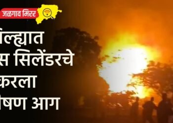 जिल्ह्यात गॅस सिलेंडरचे टँकरला भीषण आग