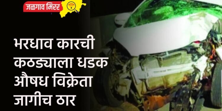 भरधाव कारची कठड्याला धडक : औषध विक्रेता जागीच ठार