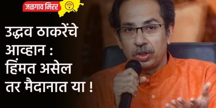 उद्धव ठाकरेंचे आव्हान : हिंमत असेल तर मैदानात या !