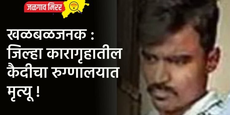 खळबळजनक : जिल्हा कारागृहातील कैदीचा रुग्णालयात मृत्यू !