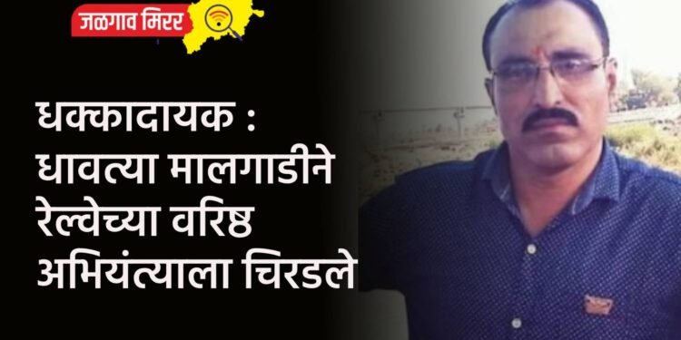 धक्कादायक : धावत्या मालगाडीने रेल्वेच्या वरिष्ठ अभियंत्याला चिरडले