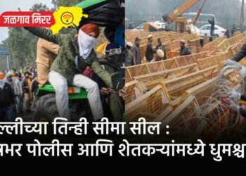 दिल्लीच्या तिन्ही सीमा सील : रात्रभर पोलीस आणि शेतकऱ्यांमध्ये धुमश्चक्री