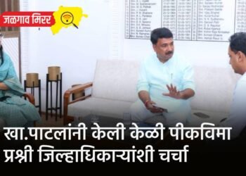 खा.पाटलांनी केली केळी पीकविमा प्रश्नी जिल्हाधिकाऱ्यांशी चर्चा