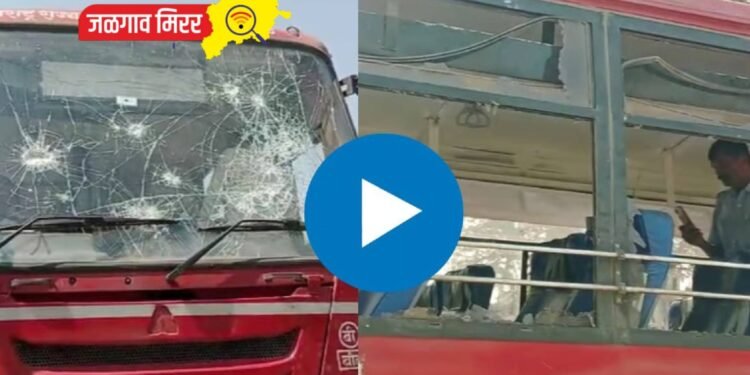 मराठा समाज आक्रमक : बीडच्या बसेसच्या काचा फोडल्या