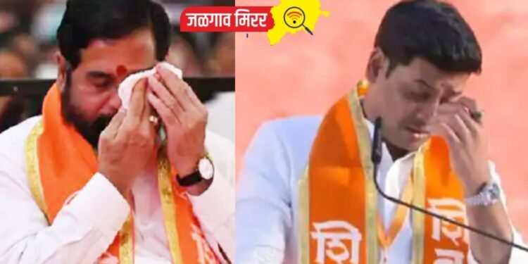 शिवसेना अधिवेशनात मुख्यमंत्र्यांसह पुत्राच्या डोळ्यात देखील पाणी !
