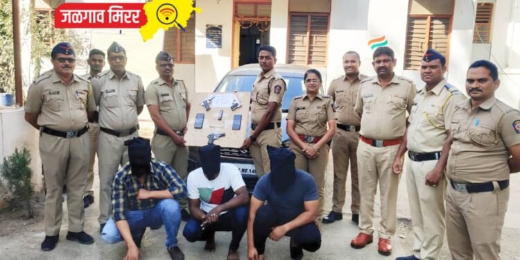 तीन गावठी कट्यासह तिघे ताब्यात