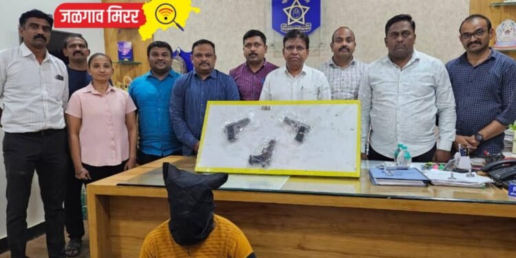 जळगावात तीन गावठी पिस्तूल, चार जिवंत काडतुसासह एकाला अटक