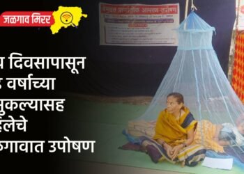 पाच दिवसापासून दीड वर्षाच्या चिमुकल्यासह महिलेचे जळगावात उपोषण