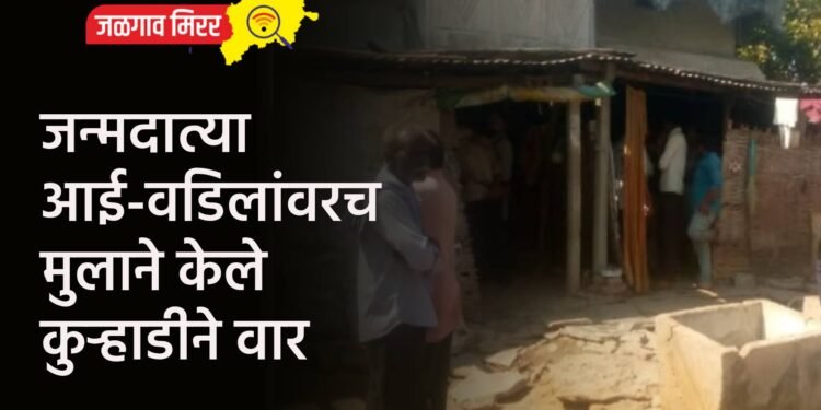 जन्मदात्या आई-वडिलांवरच मुलाने केले कुऱ्हाडीने वार