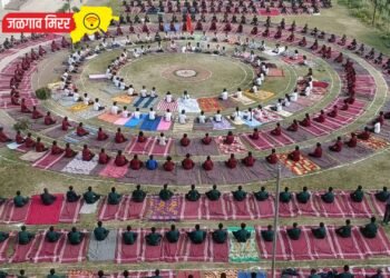एस.आर.बी इंटरनॅशनल स्कूलमध्ये जागतिक सूर्यनमस्कार दिवस