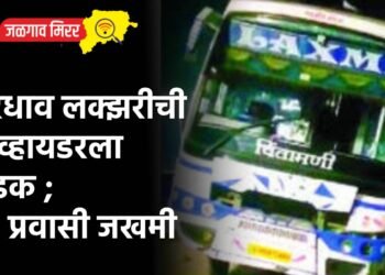 भरधाव लक्झरीची डिव्हायडरला धडक ; १५ प्रवासी जखमी