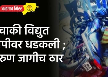 दुचाकी विद्युत डीपीवर धडकली ; तरुण जागीच ठार