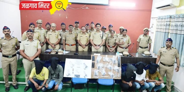 जिल्ह्यात खळबळ : 13 गावठी कट्ट्यांसह पाच संशयित जेरबंद