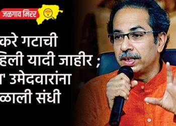 ठाकरे गटाची पहिली यादी जाहीर ; ‘या’ उमेदवारांना मिळाली संधी