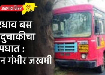 भरधाव बस व दुचाकीचा अपघात : दोन तरुण गंभीर जखमी