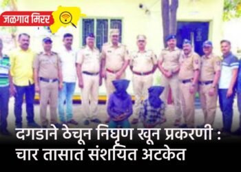 दगडाने ठेचून निघृण खून प्रकरणी : चार तासात संशयित अटकेत