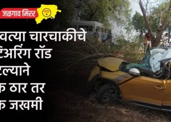 धावत्या चारचाकीचे स्टिअरिंग रॉड तुटल्याने एक ठार तर एक जखमी