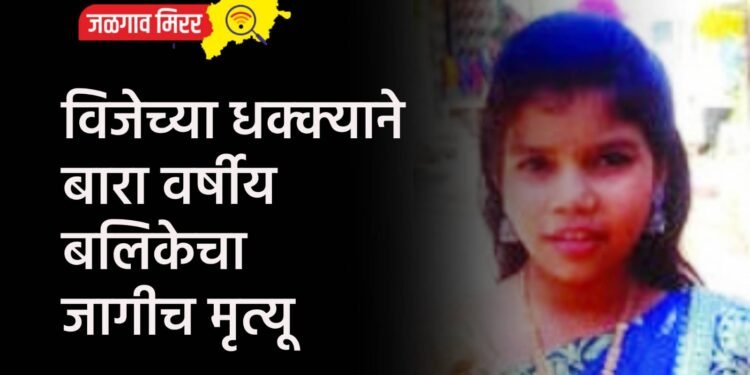विजेच्या धक्क्याने बारा वर्षीय बलिकेचा जागीच मृत्यू
