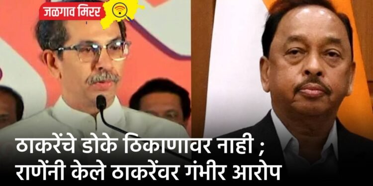ठाकरेंचे डोके ठिकाणावर नाही ; राणेंनी केले ठाकरेंवर गंभीर आरोप