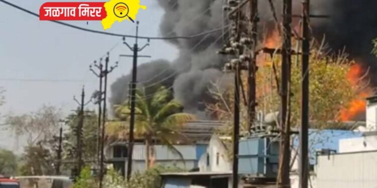 जळगावात केमिकल कंपनीला भीषण आग ; कर्मचारी गंभीर जखमी