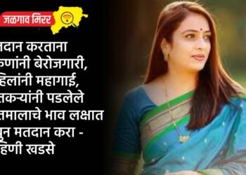 मतदान करताना तरुणांनी बेरोजगारी,महिलांनी महागाई,शेतकऱ्यांनी पडलेले शेतमालाचे भाव लक्षात ठेवुन मतदान करा – रोहिणी खडसे